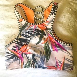 Body Glove Tropical Print Swim Top